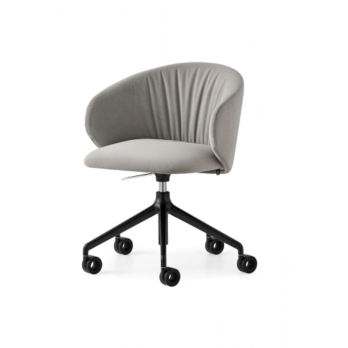 Connubia Home Office swivel chair Tuka CB2164 with aluminum structure of h. 84 (74) cm