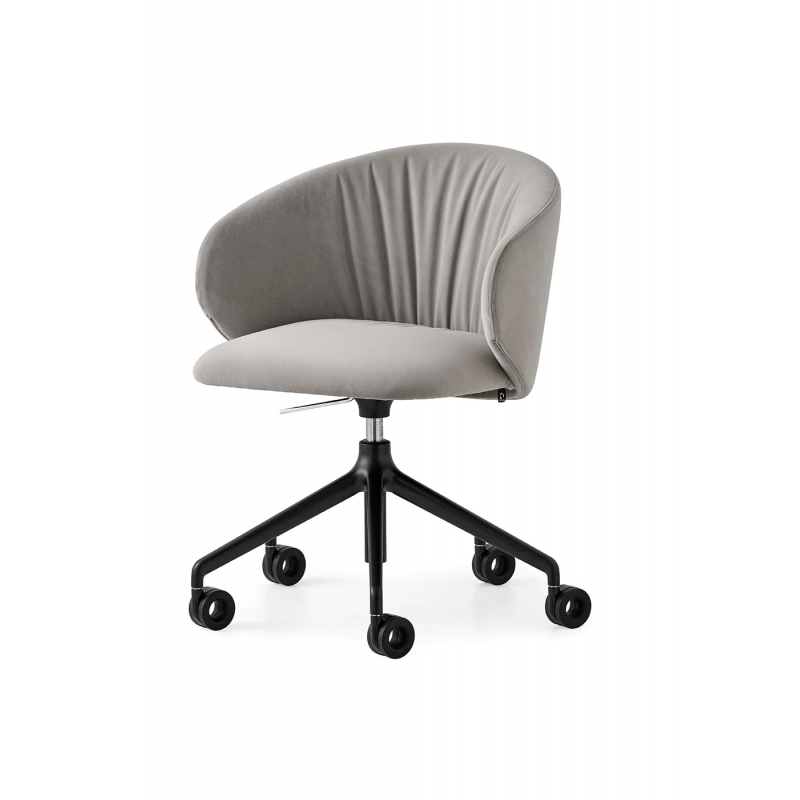  Connubia Tuka Soft CB2164-MTO swivel home office chair with aluminum frame and seat of your choice - With armrests