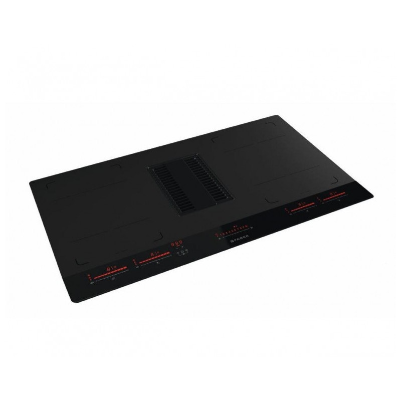 340.0679.890 Faber Table de cuisson à induction avec hotte intégrée GALILEO HE BK GLASS NG A83 340.0679.890 en vitrocéramique noire de