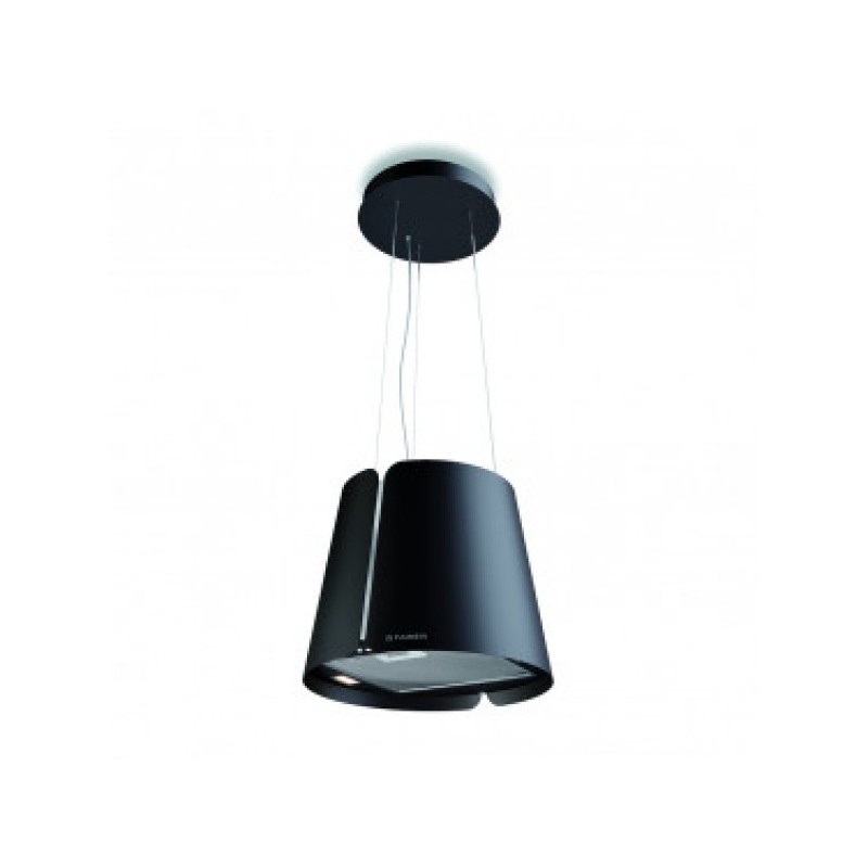 345.0657.025 Faber Hotte îlot suspendue BEAT BK GLOSS F45 345.0657.025 finition noir brillant Ø43 cm