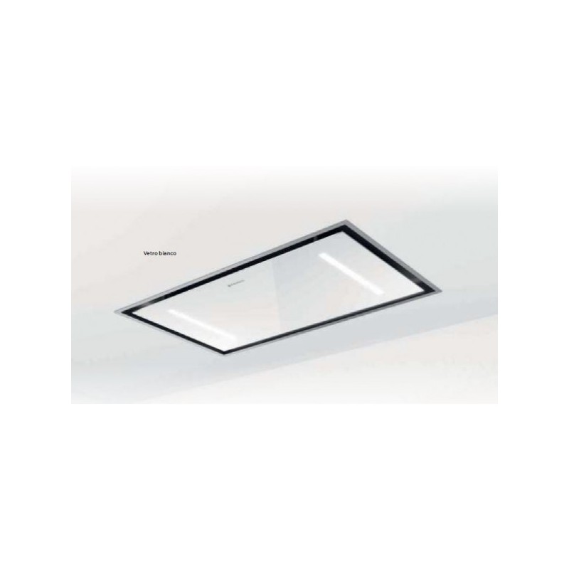 350.0679.874 Faber Cappa a soffitto HEAVEN DUAL LIGHT A90 G/WH FLAT 350.0679.874 finitura vetro bianco da 90 cm