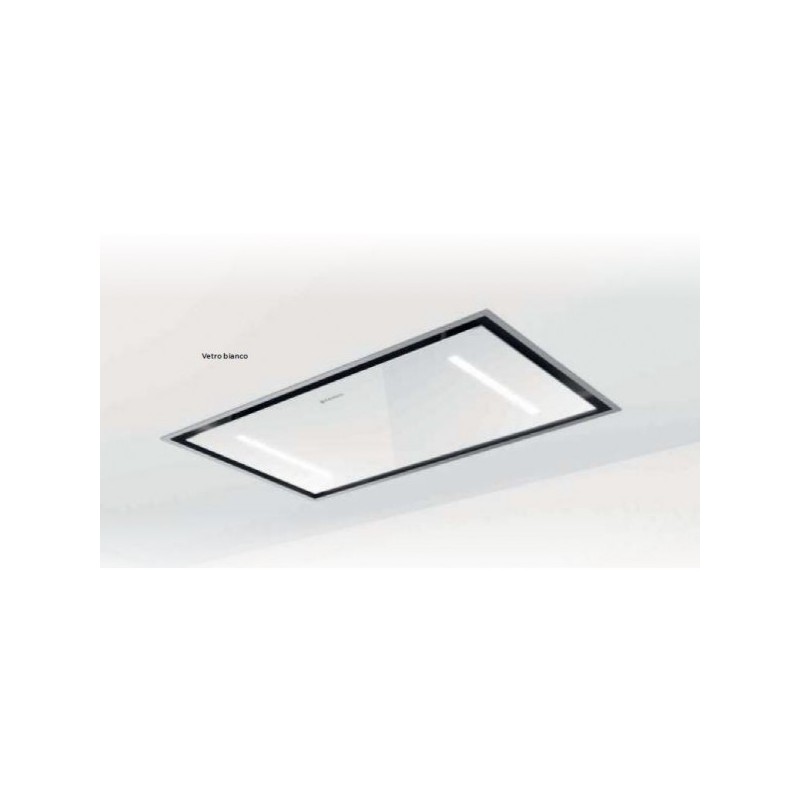 350.0679.876 Faber Hotte de plafond HEAVEN DUAL LIGHT A120 G / WH FLAT 350.0679.876 finition verre blanc 120 cm
