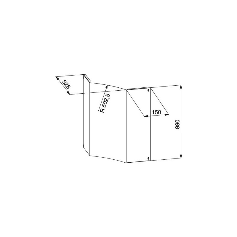 112.0157.261 Faber Kit cheminée supérieure 112.0157.261 finition inox