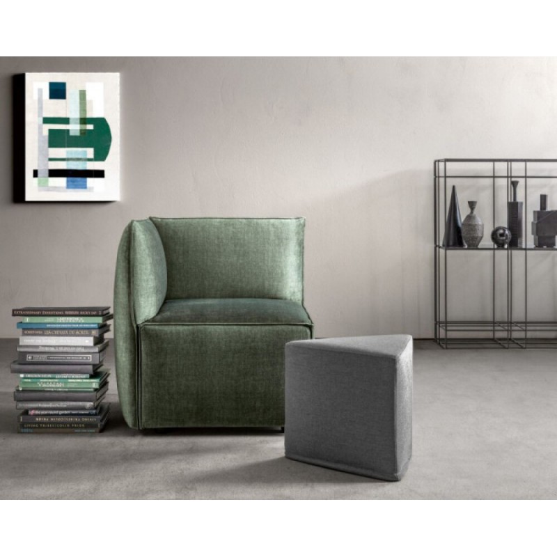 CRA02 Samoa CRAFT corner armchair in fabric H. 78 cm