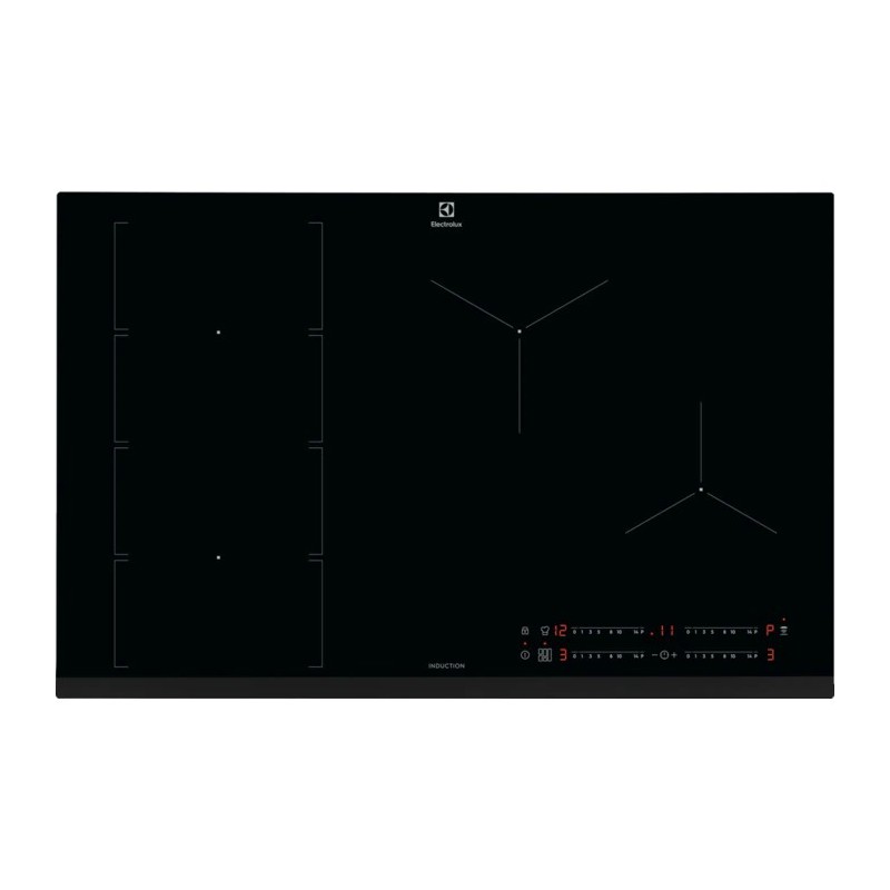 EIV 85443 Placa de inducción Electrolux PowerSlide y FlexiBridge EIV85443 en vitrocerámica negra 78 cm