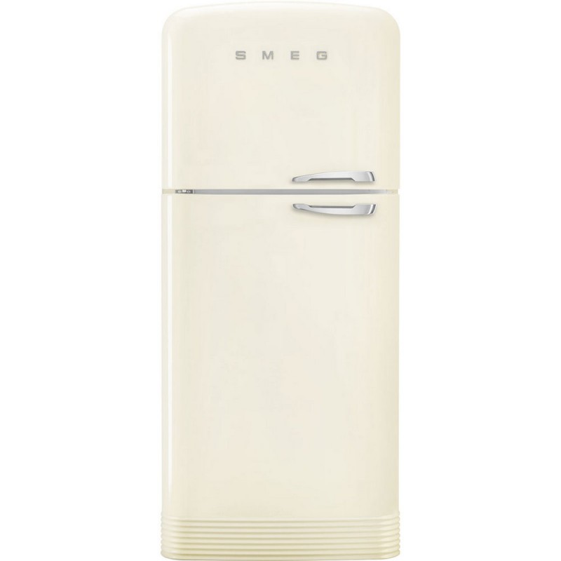FAB50LC5R5 Smeg FAB50LC5R5 freestanding double door refrigerator with left hinges cream finish 80 cm