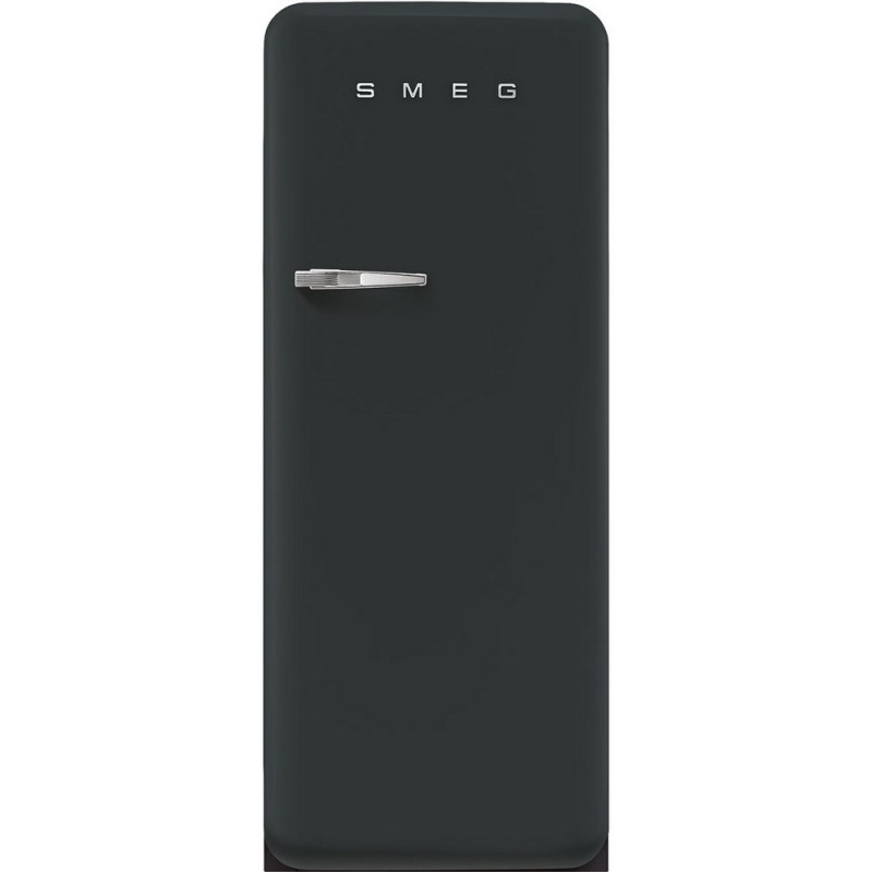 FAB28RDBLV5 Smeg FAB28RDBLV5 free-standing single-door refrigerator with right-hand hinges black velvet finish 60 cm