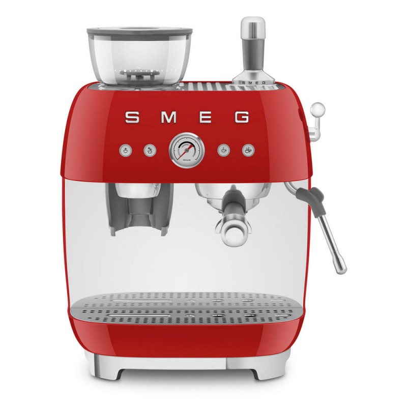 EGF03RDEU Smeg Manual espresso coffee machine with grinder EGF03RDEU red finish