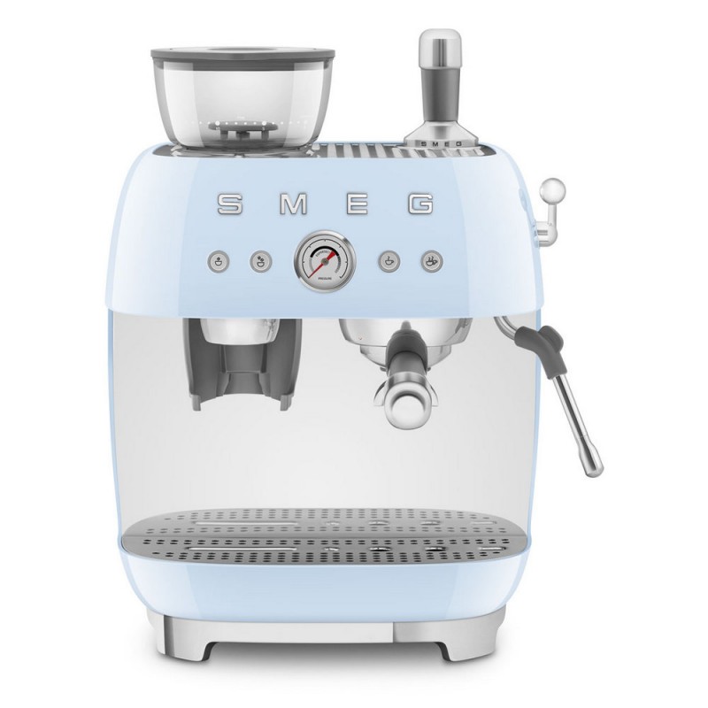 EGF03PBEU Smeg Machine à café expresso manuelle avec broyeur EGF03PBEU finition bleu clair
