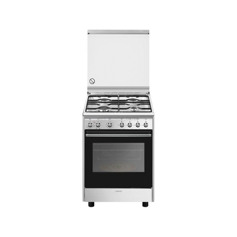 CX61GMPZ Smeg Cucina CX61GMPZ with fan assisted oven and 60x60 cm stainless steel finish gas hob - With lid