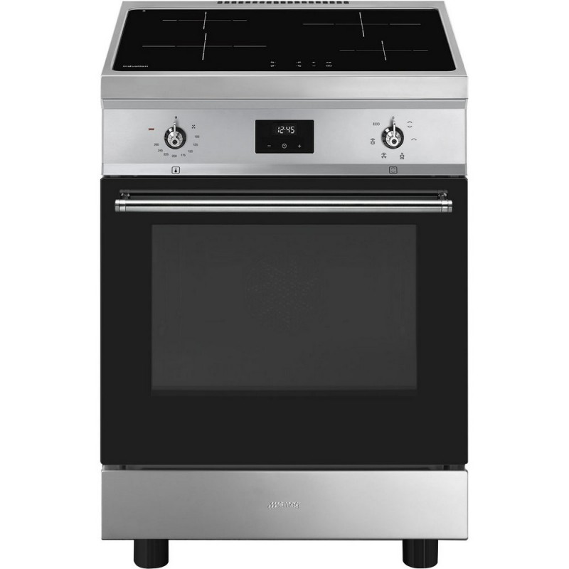 C6IMXT2 Cocina Smeg C6IMXT2 con horno de convección y placa de inducción de 60x60 cm con acabado en acero inoxidable.