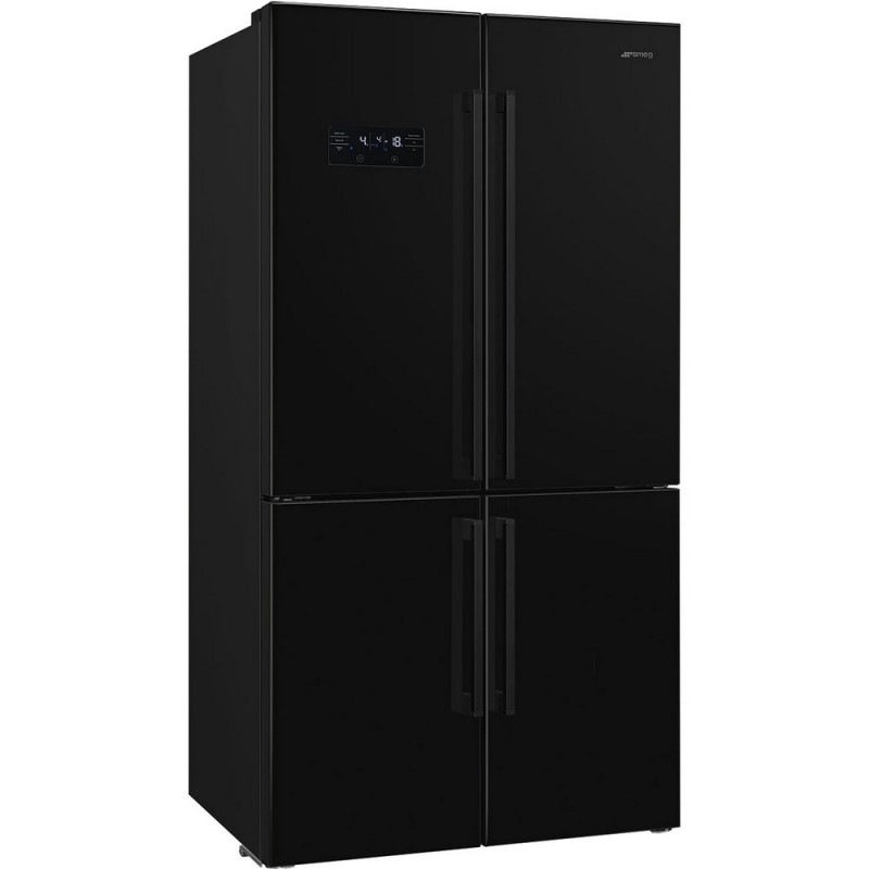 FQ60NDF Smeg Side by side 4-door free-standing refrigerator FQ60NDF black finish 91 cm