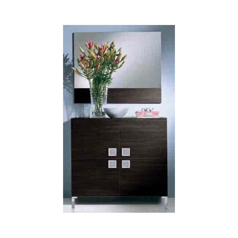 E07-Ciliegio #SA Maconi Composition E07 with entrance cabinet and mirror in cherry finish
