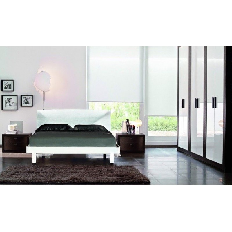 Genesi K-Bianco #SA Cama doble Santarossa Genesi King Size, acabado blanco