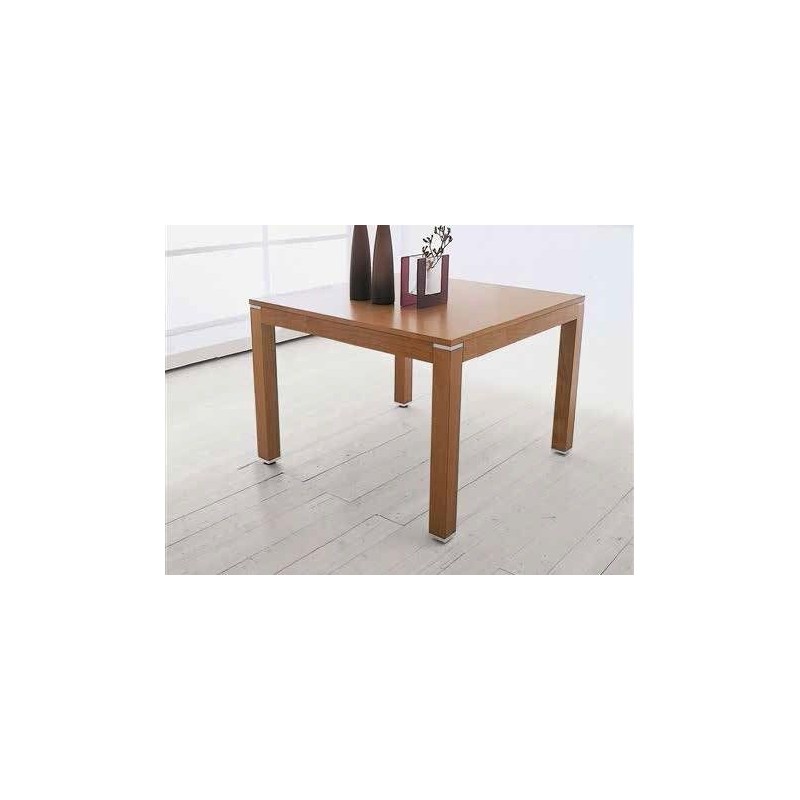 Iper Quadrato-Ciliegio #SA Table carrée extensible Santarossa Iper, finition merisier
