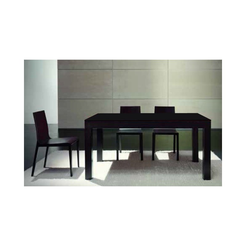 Flat Rettangolare-Rovere Moro #SA Table extensible rectangulaire Santarossa Flat finition chêne foncé