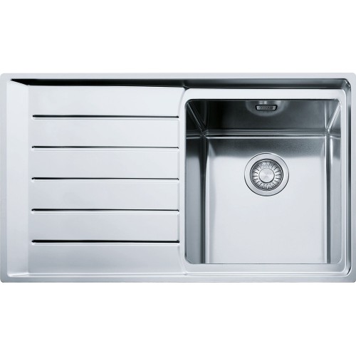 PRONTA CONSEGNA - Franke Lavello una vasca con gocciolatoio a sinistra Neptune Plus NPX 611 finitura inox satinato da 86x51 cm