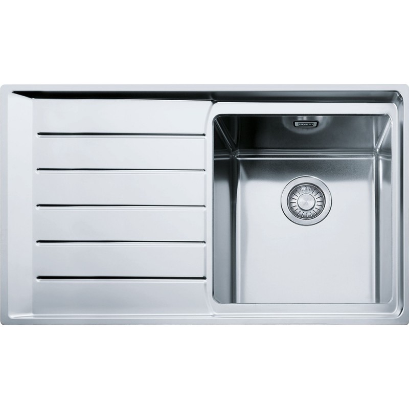  PRONTA CONSEGNA - Franke Lavello una vasca con gocciolatoio a sinistra Neptune Plus NPX 611 finitura inox satinato da 86x51 cm