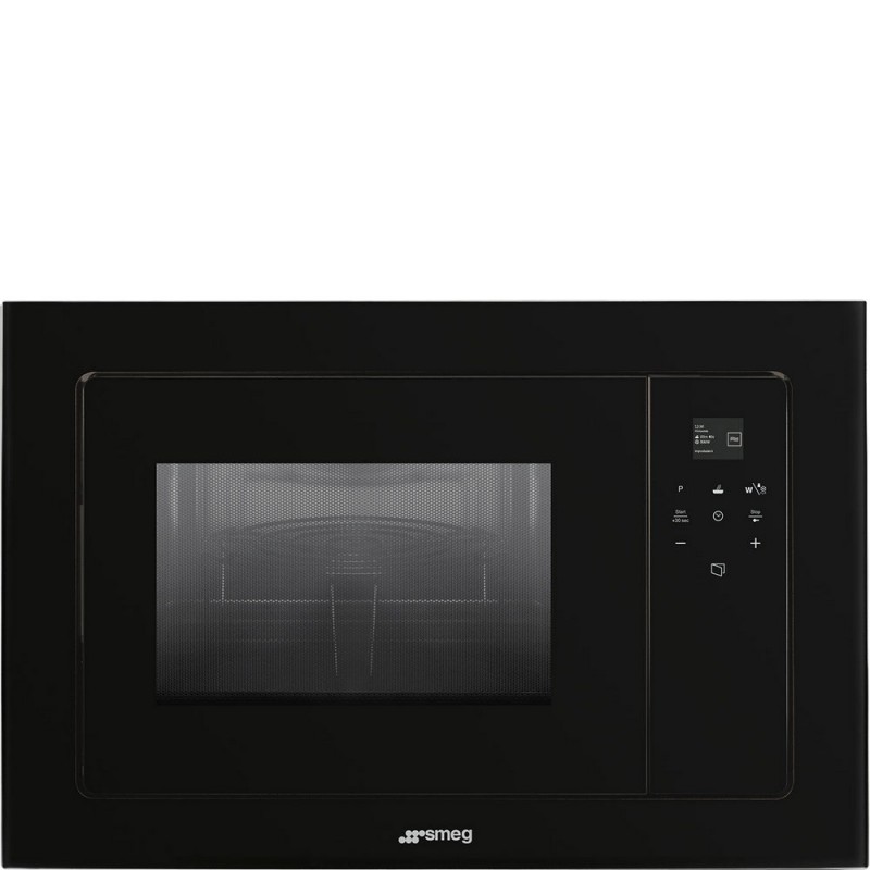FMI120B3 Smeg S Built-in microwave oven with grill FMI120B3 Deep Black finish 60 cm
