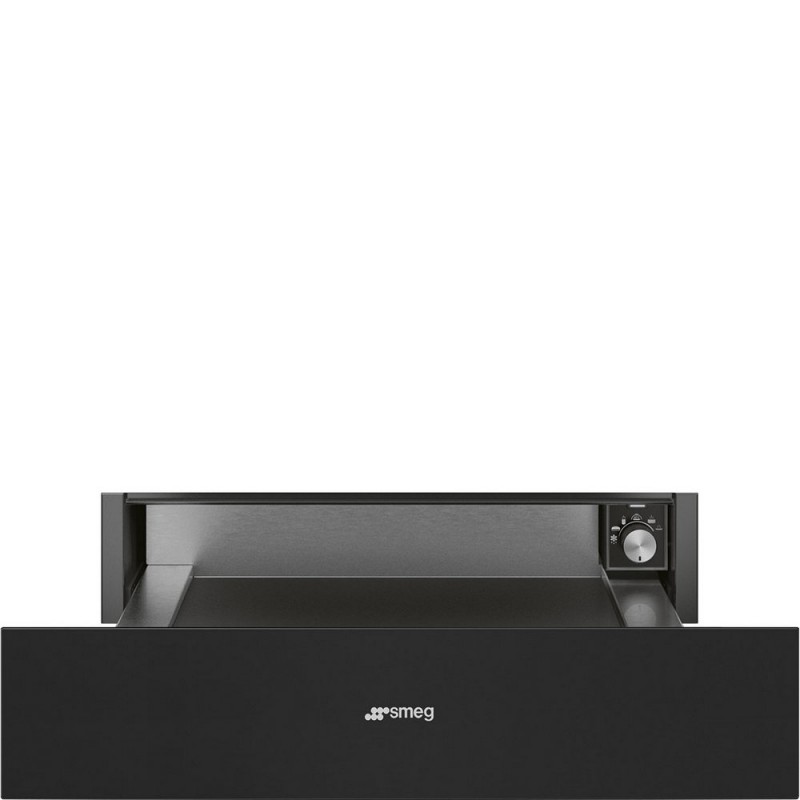 CPR315N Tiroir chauffant Smeg S 60 cm CPR315N finition Noir Mat