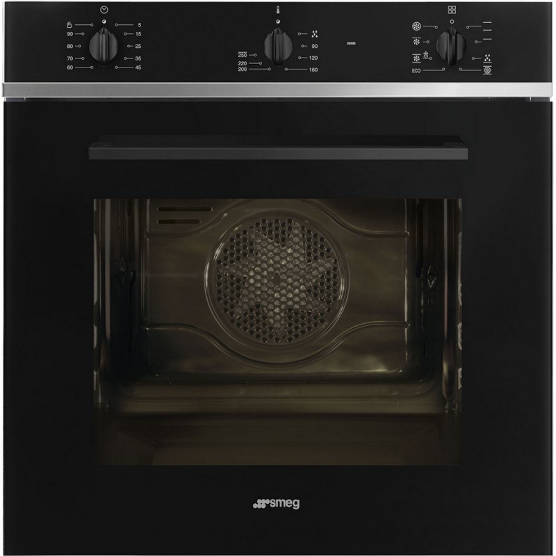 SF64M3TB Smeg SF64M3TB 60cm fan oven with black finish