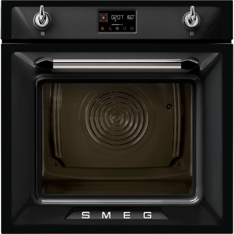 SOP6902S2PN Smeg S Galileo Pyro steam combined pyrolytic oven SOP6902S2PN black finish 60 cm