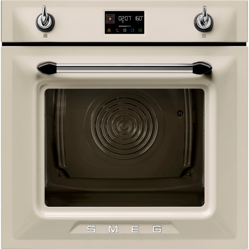 SOP6902S2PP Smeg S Four combiné vapeur pyrolytique Galileo Pyro vapeur SOP6902S2PP 60 cm finition crème