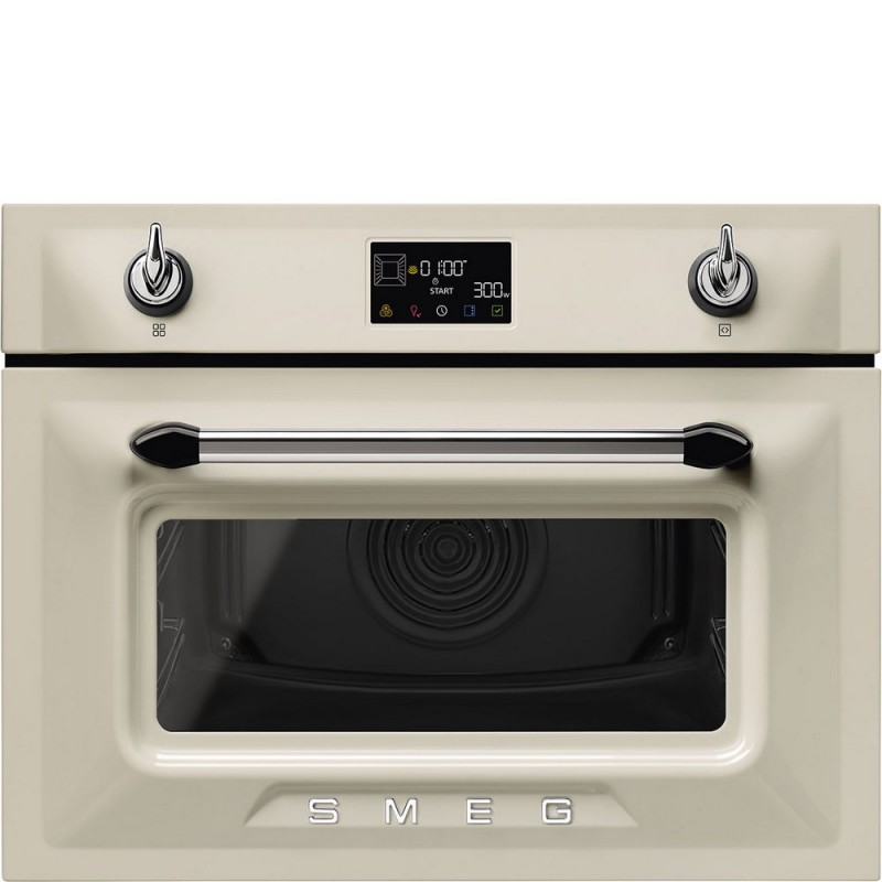 SO4902M1P Smeg S Forno compatto combinato microonde Galileo SO4902M1P finitura panna da 60 cm