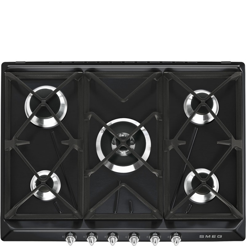 SR975NGH Table de cuisson à gaz Smeg S SR975NGH 70 cm finition noire