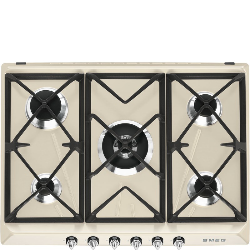 SR975PGH Table de cuisson à gaz Smeg S SR975PGH 70 cm finition crème