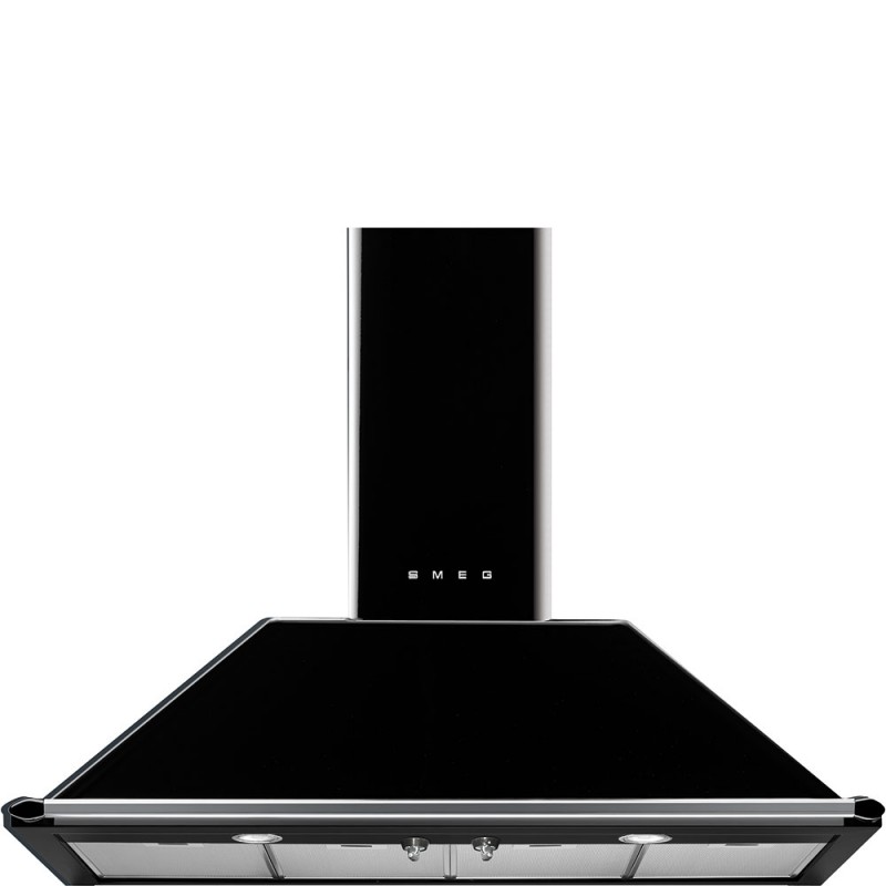 KT110BLE Smeg S Hotte aspirante murale KT110BLE finition noire 110 cm