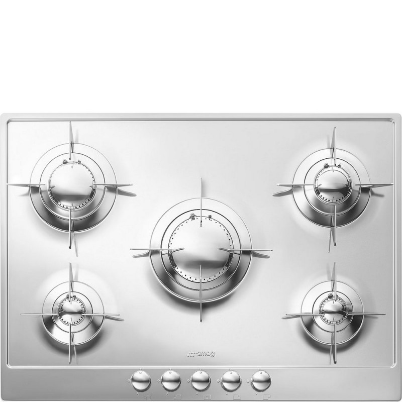 P705ES Smeg P705ES gas hob with 72 cm polished stainless steel finish