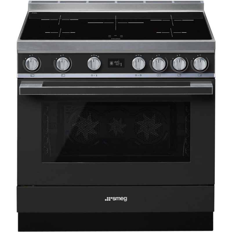 CPF9IPAN Smeg Cucina CPF9IPAN with thermoventilated pyrolytic oven and 90x60 cm anthracite finish induction hob