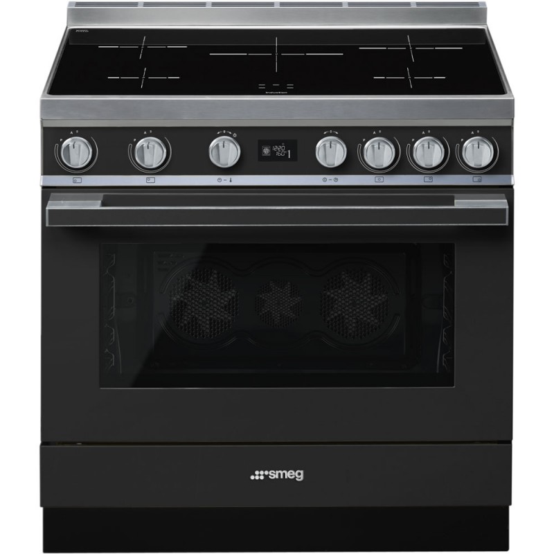 CPF9IPAN Smeg S Cucina CPF9IPAN with pyrolytic fan oven and 90x60 cm anthracite finish induction hob