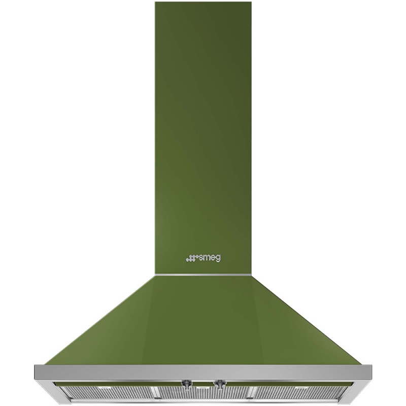KPF9OG Smeg S 90 cm wall-mounted extractor hood KPF9OG olive green finish