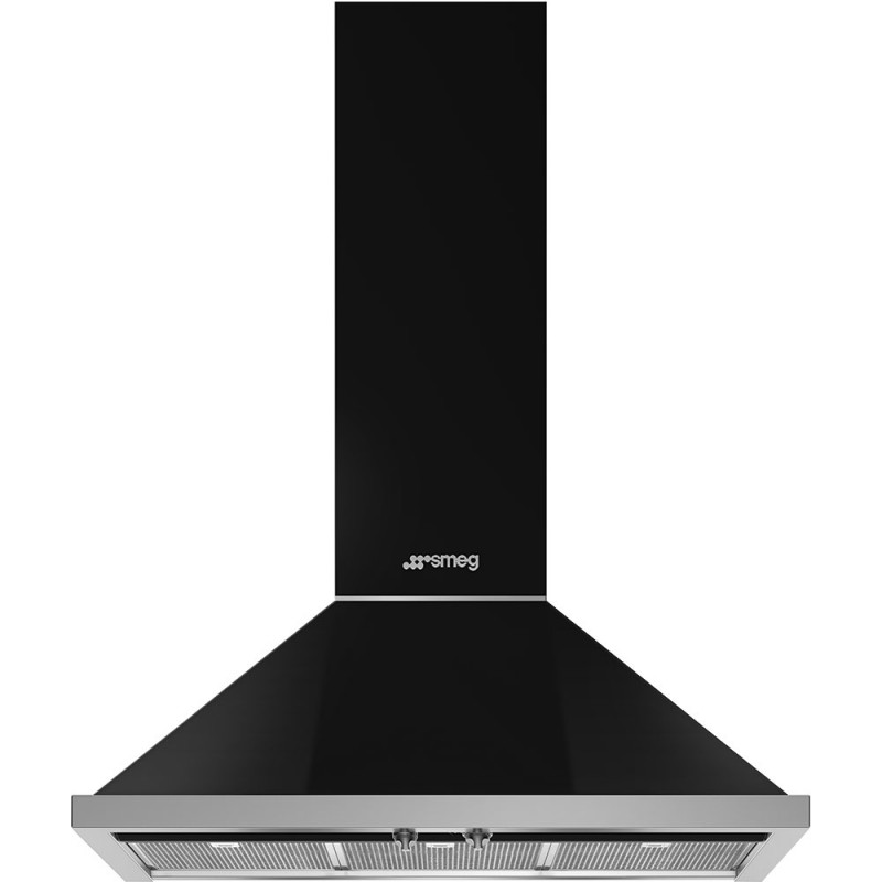 KPF9BL Hotte aspirante murale Smeg S 90 cm KPF9BL finition noire
