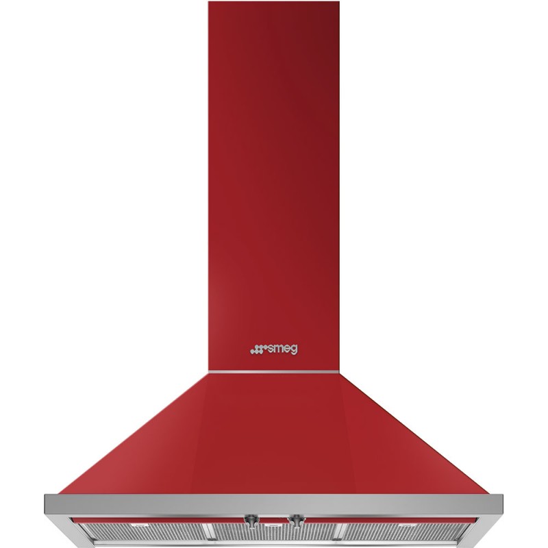 KPF9RD Smeg S 90cm wall mounted extractor hood KPF9RD red finish
