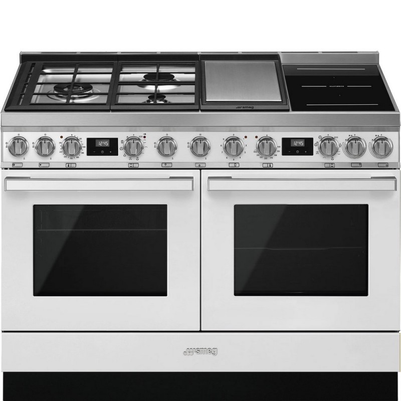 CPF120IGMPWH Smeg S Cuisine CPF120IGMPWH avec four double chaleur et plaque mixte 120x90 cm finition blanche