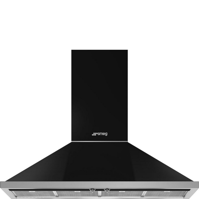 KPF12BL Smeg S Campana extractora de pared KPF12BL acabado negro 120 cm