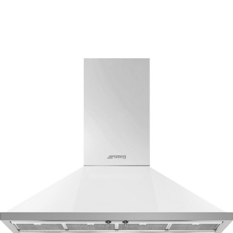KPF12WH Smeg S Wall mounted extractor hood KPF12WH white finish 120 cm