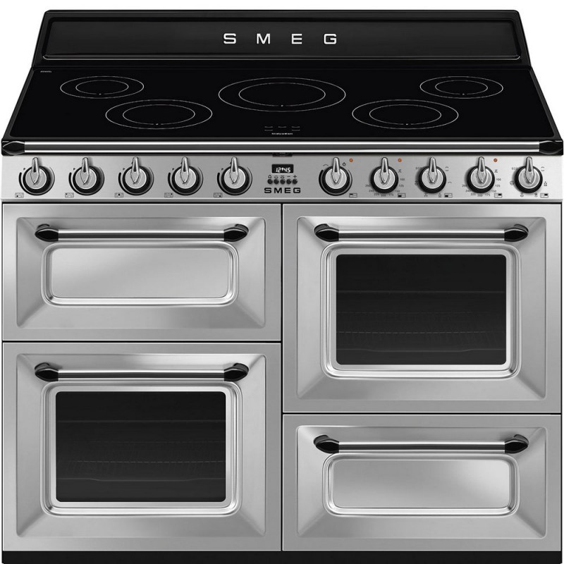 TR4110IX2 Cocina Smeg S TR4110IX2 con tres hornos y placa de inducción 110x60 cm acabado acero inoxidable