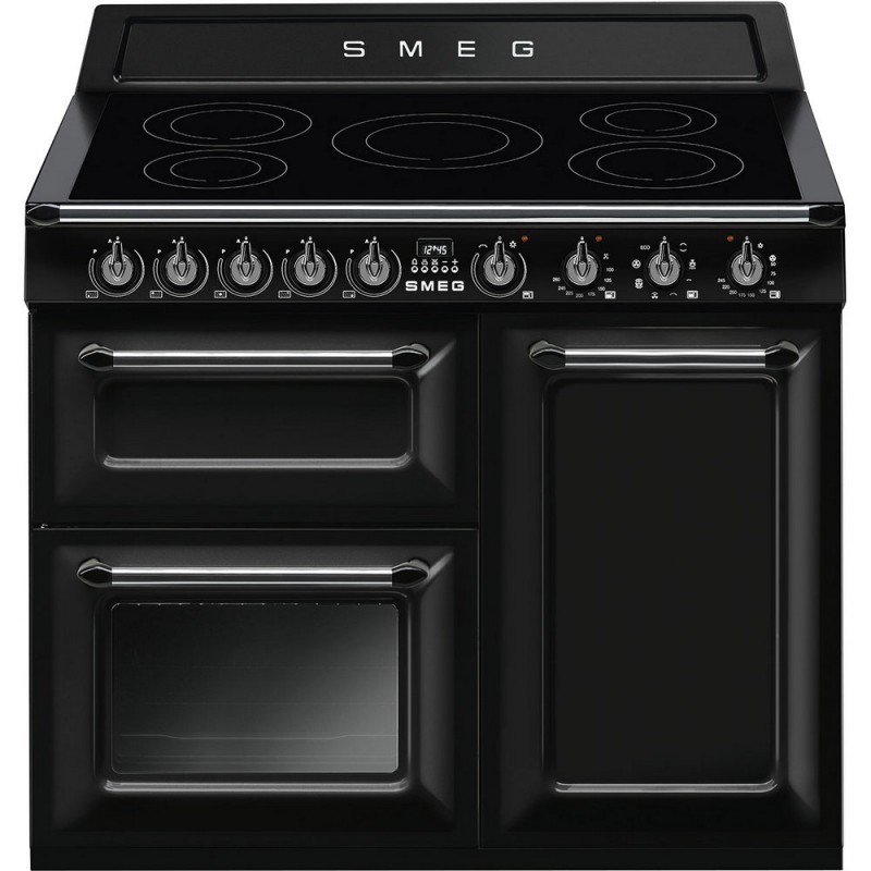 TR103IBL2 Smeg S Cuisine TR103IBL2 avec trois fours et plaque à induction 100x60 cm finition noire