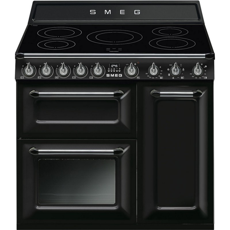 TR93IBL2 Smeg S Cuisine TR93IBL2 avec trois fours et plaque à induction 90x60 cm finition noire