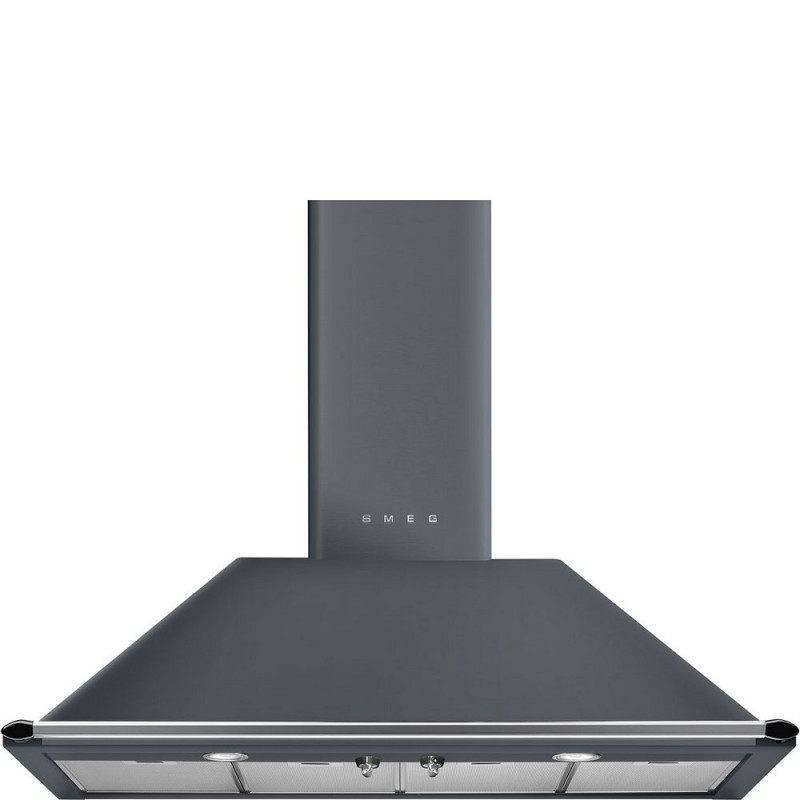 KT110GRE Smeg S Wall mounted extractor hood KT110GRE Slate Grey finish 110 cm