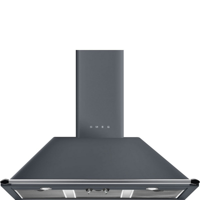KT100GRE Smeg S Cappa aspirante a parete KT100GRE finitura Slate Grey da 100 cm
