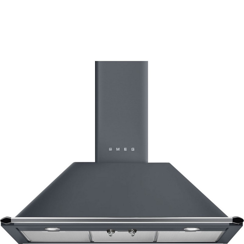 KT90GRE Smeg S Cappa aspirante a parete KT90GRE finitura Slate Grey da 90 cm