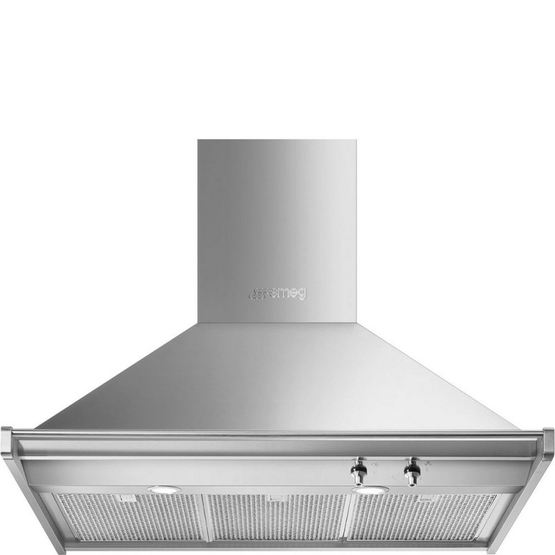 KD90HXE Smeg S Wall mounted extractor hood KD90HXE stainless steel finish 90 cm