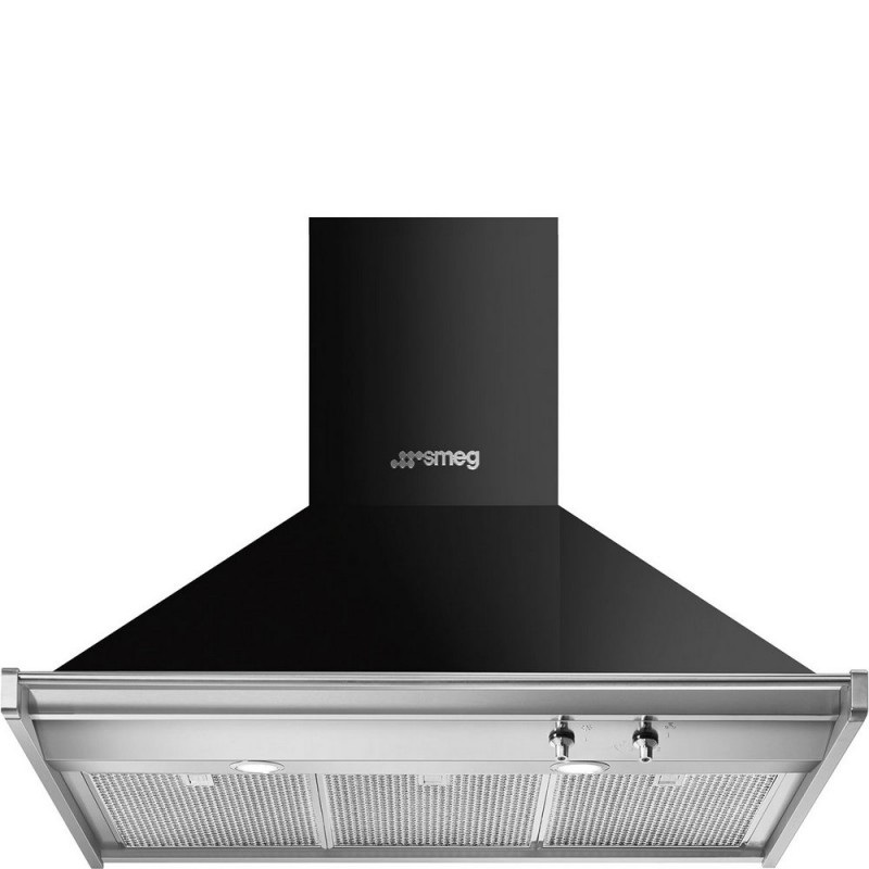 KD90HNE Campana extractora de pared Smeg S 90 cm KD90HNE acabado negro