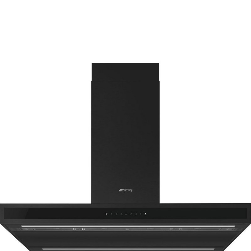 KLTI9L4MB Hotte aspirante îlot Smeg S 90 cm KLTI9L4MB finition noir mat