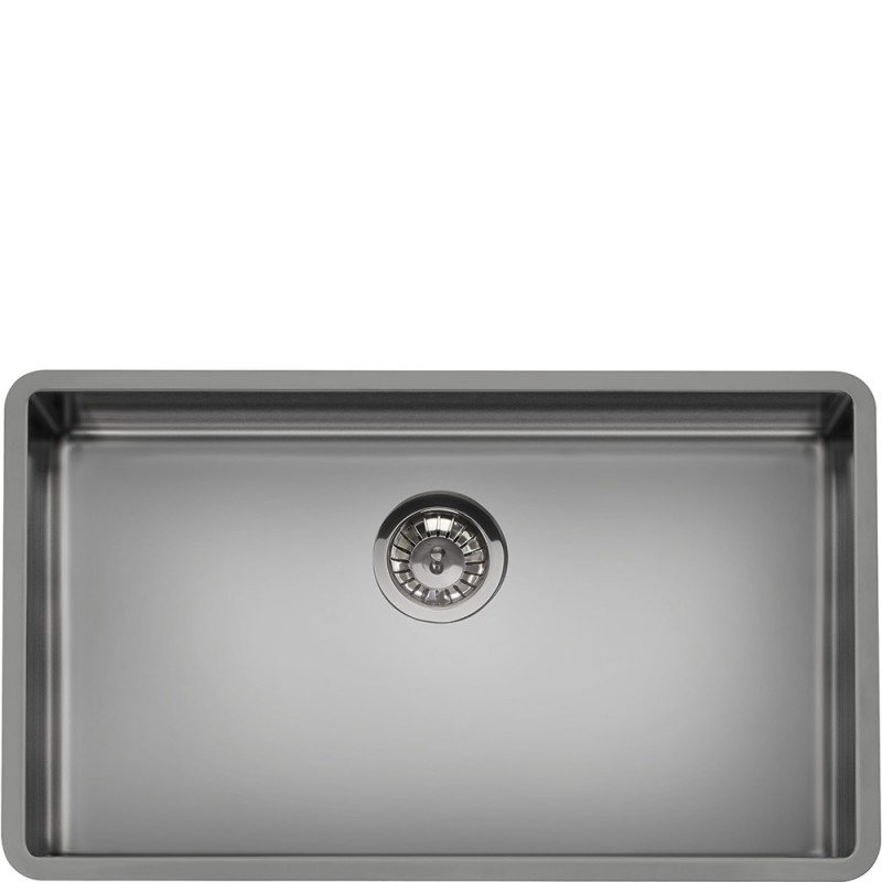 VSTR71DKX Smeg S Single bowl sink VSTR71DKX black steel finish 75x44 cm - Undermount
